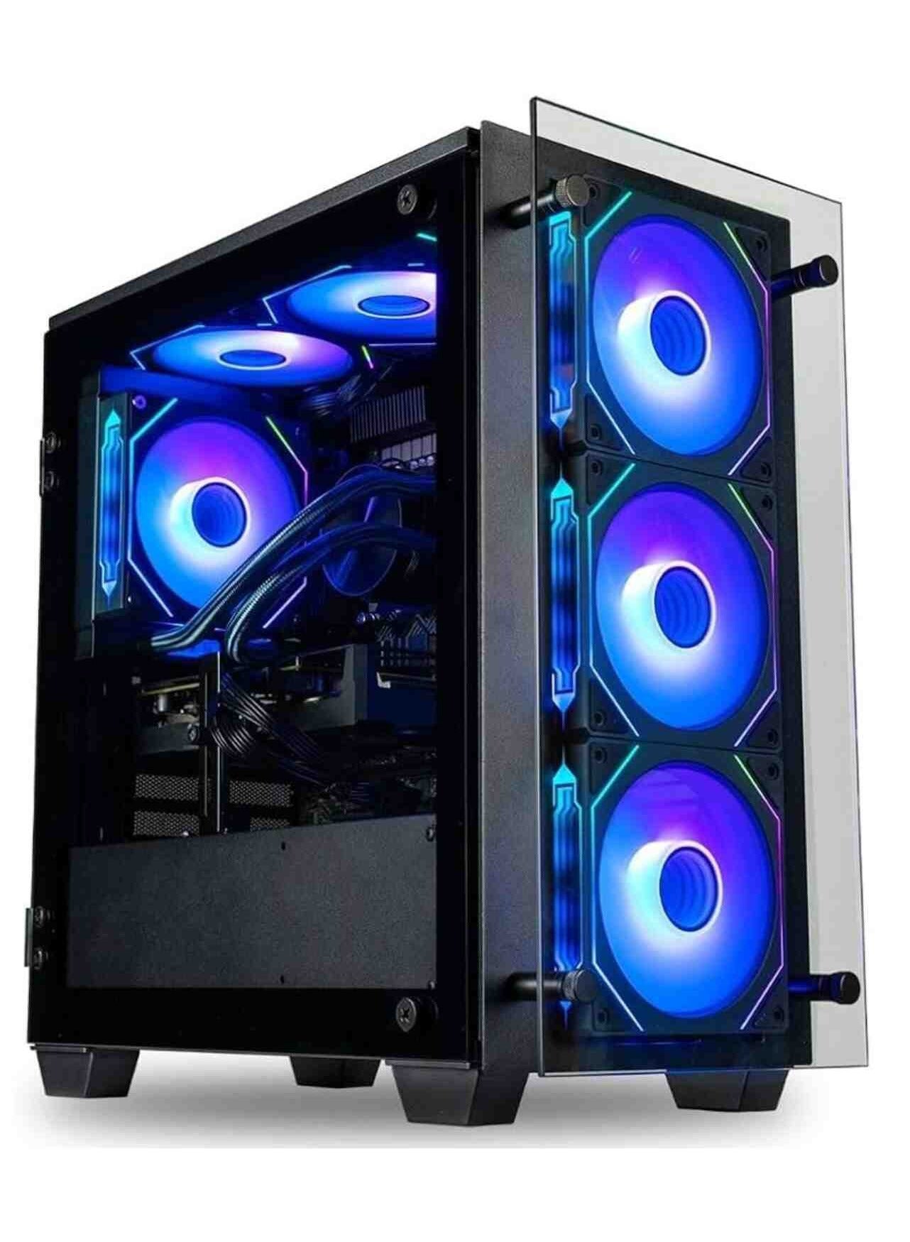Gaming PC Core i5-12400F Processor / 16GB RAM 3600MHz /1TB SSD / Windows 11 Pro / NVIDIA GeForce RTX 4060 8GB Graphics Cars / Black Gaming RGB Case Black